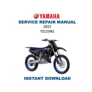 Yamaha YZ125 Service Manual | 2022 | YZ125N2 | Immediate Download