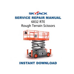 Manual de servicio/Guía de reparación de tijeras para terrenos difíciles Skyjack 6832 RTE/Descarga digital instantánea/PDF