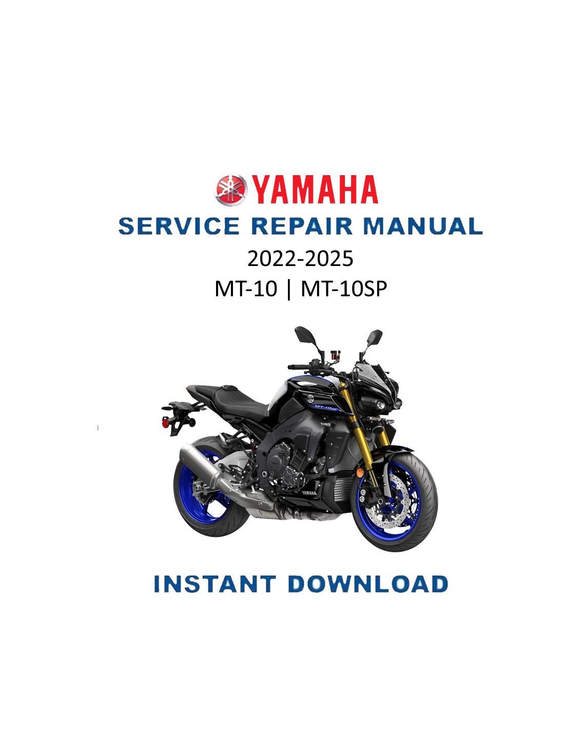 Yamaha MT10 MT10SP Service Manual | 2022-2025 Motorcycle Repair