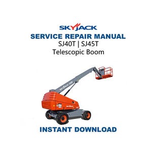 Manual de servicio de la plataforma telescópica Skyjack SJ 40/45 / Guía de reparación de la SJ40T/SJ45T / Descarga digital instantánea / PDF