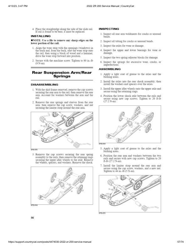 2022-2025 Arctic Cat ZR 200 Service Manual | Snowmobile Repair