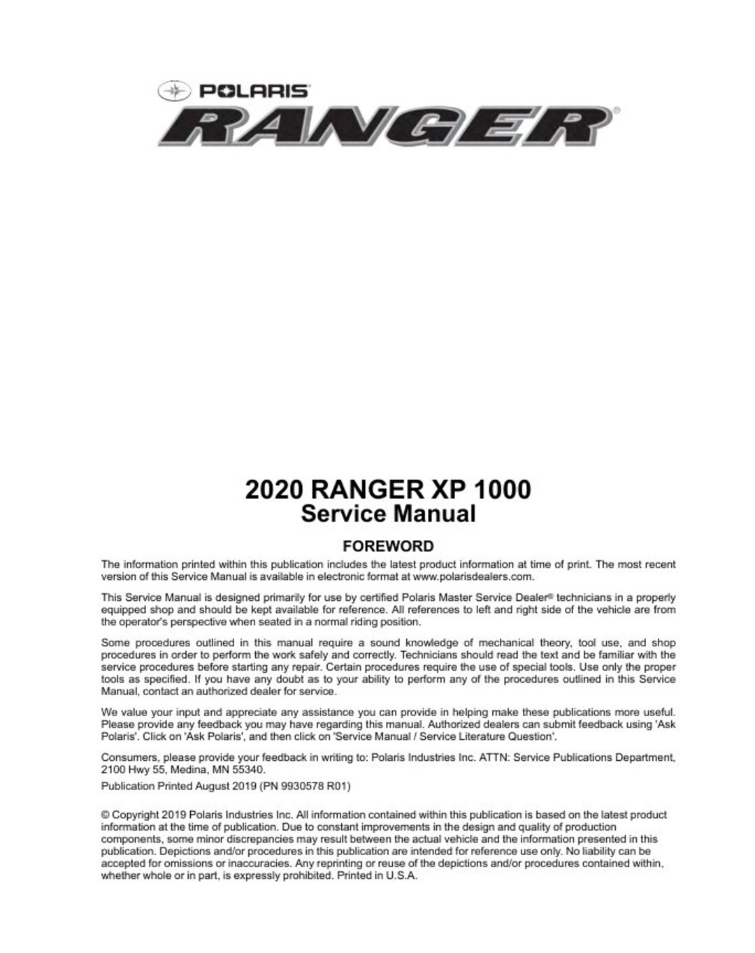 2010 POLARIS RANGER 800 XP SERVICE MANUAL PDF FREE DOWNLOAD visual data 5