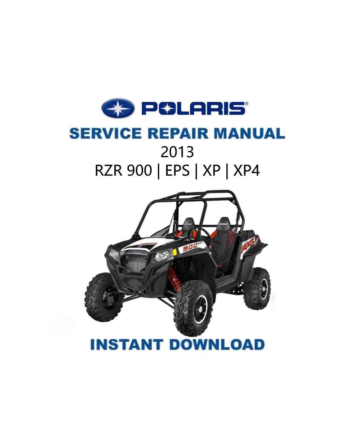 Polaris RZR 900 Service Manual | EPS XP XP4 | 2013-2016 Utv Repair
