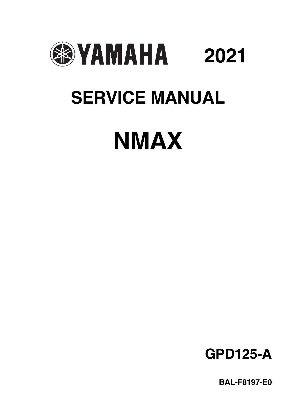 バイク YAMAHA NMAX 2021 サービスマニュアル GPD125-A