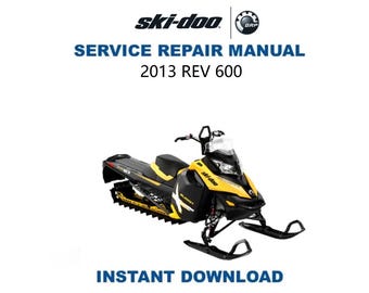 Manual de servicio Skidoo REV 600 800 2013-2016 / Guía de reparación Ski-Doo / XS XM 600HO 800R etec / Descarga digital instantánea / PDF