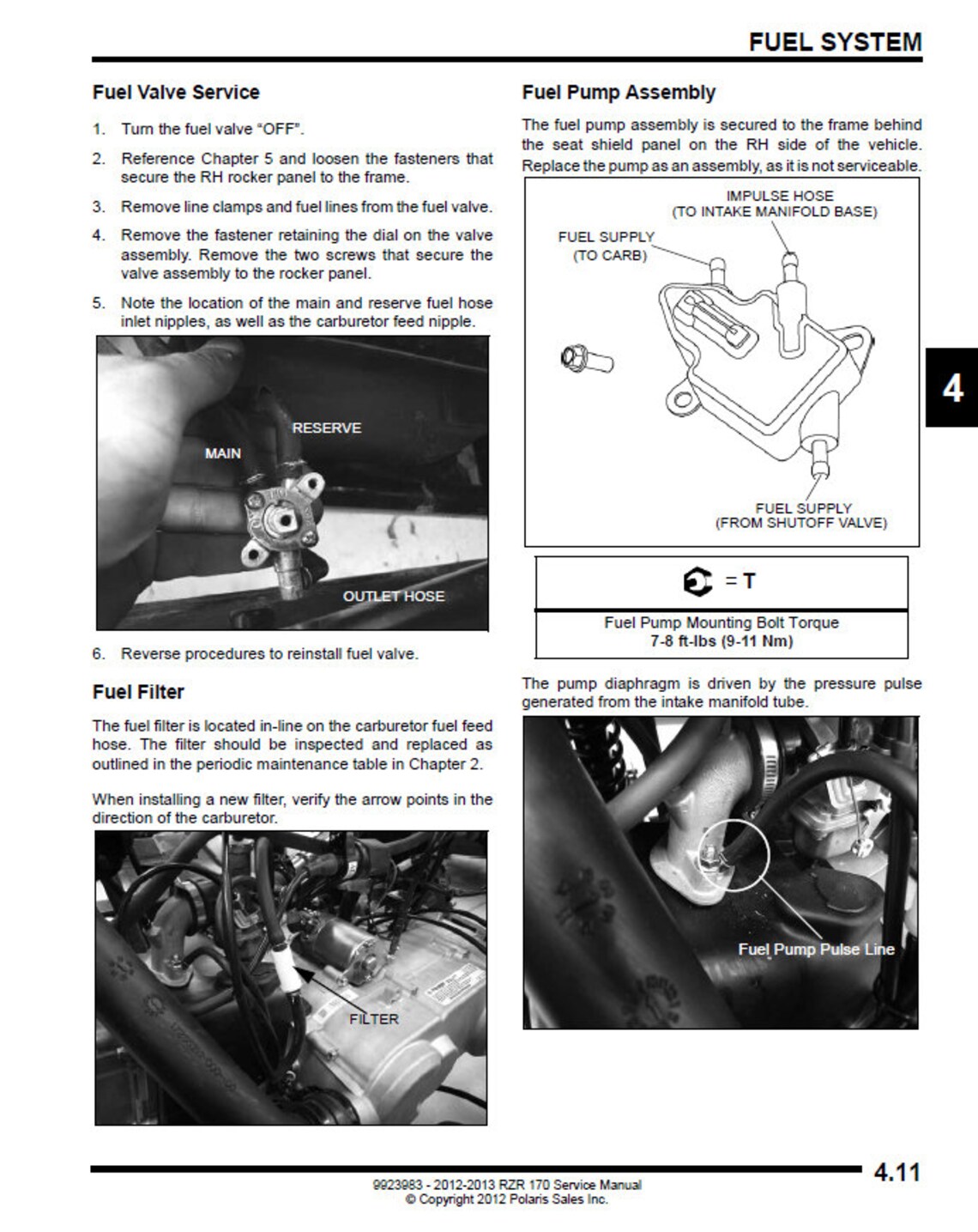 Polaris RZR 170 Service Manual 2012 2013 Immediate Download | Etsy