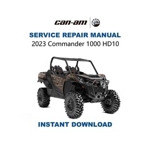 Manual de servicio y reparación del Can-Am Commander 1000 HD10 2023 (descarga digital instantánea)