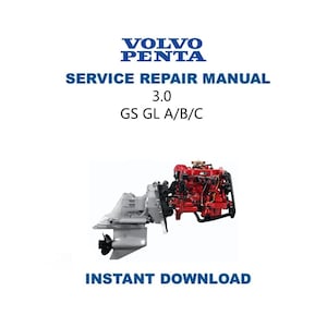 Volvo Penta 3.0 GS GL A/B/C Service Repair Manual | Instant Digital Download | PDF