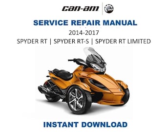 Can Am Spyder RT RT-S Service Manual | 2014-2017 Motorcycle Repair