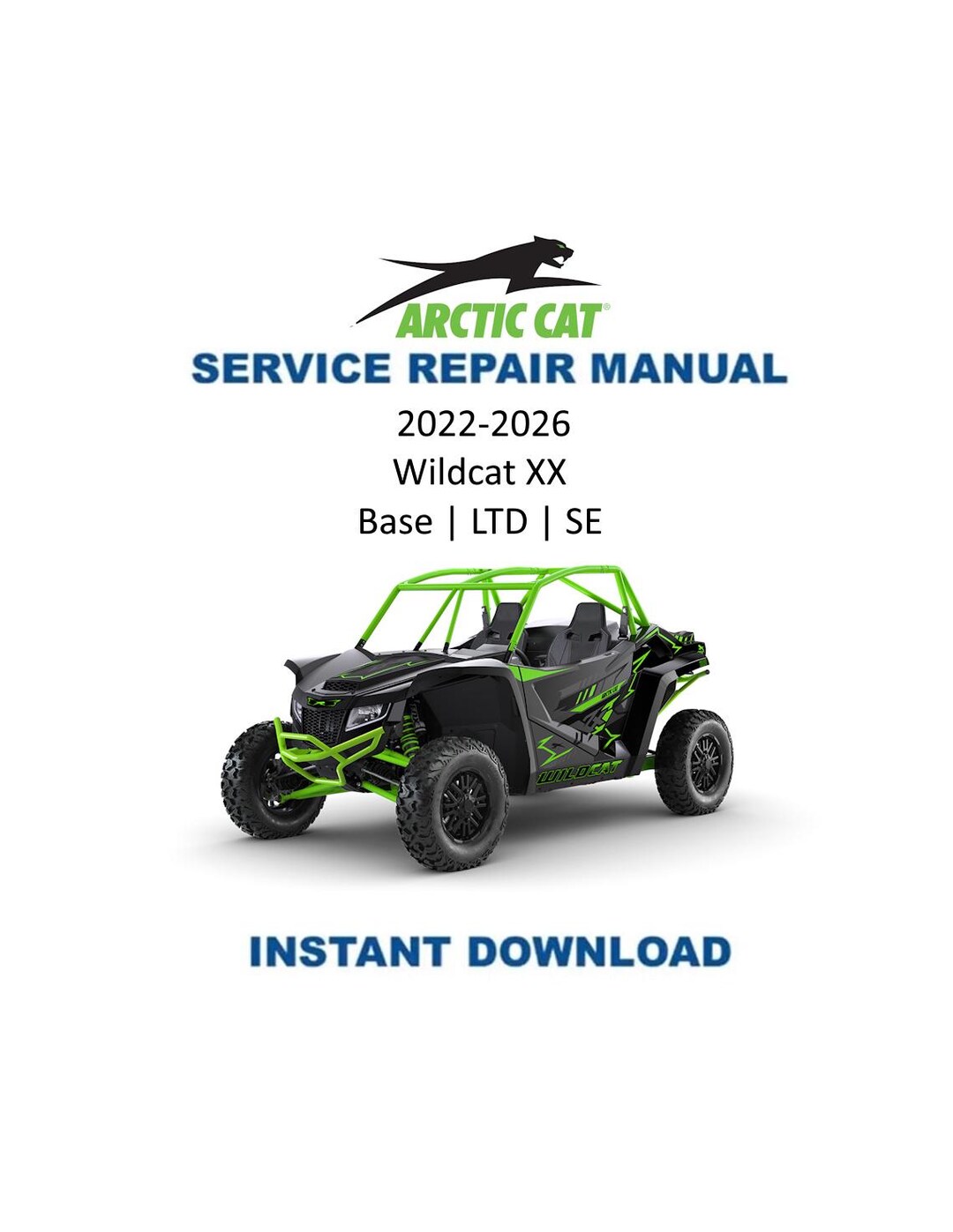 2022-2026 Arctic Cat Wildcat XX Service Manual | UTV Repair Guide ...
