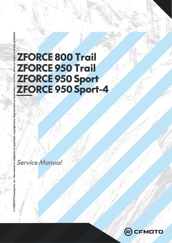 CFMOTO ZFORCE 800 950 Service Manual | 2025 Touring Trail Sport-4