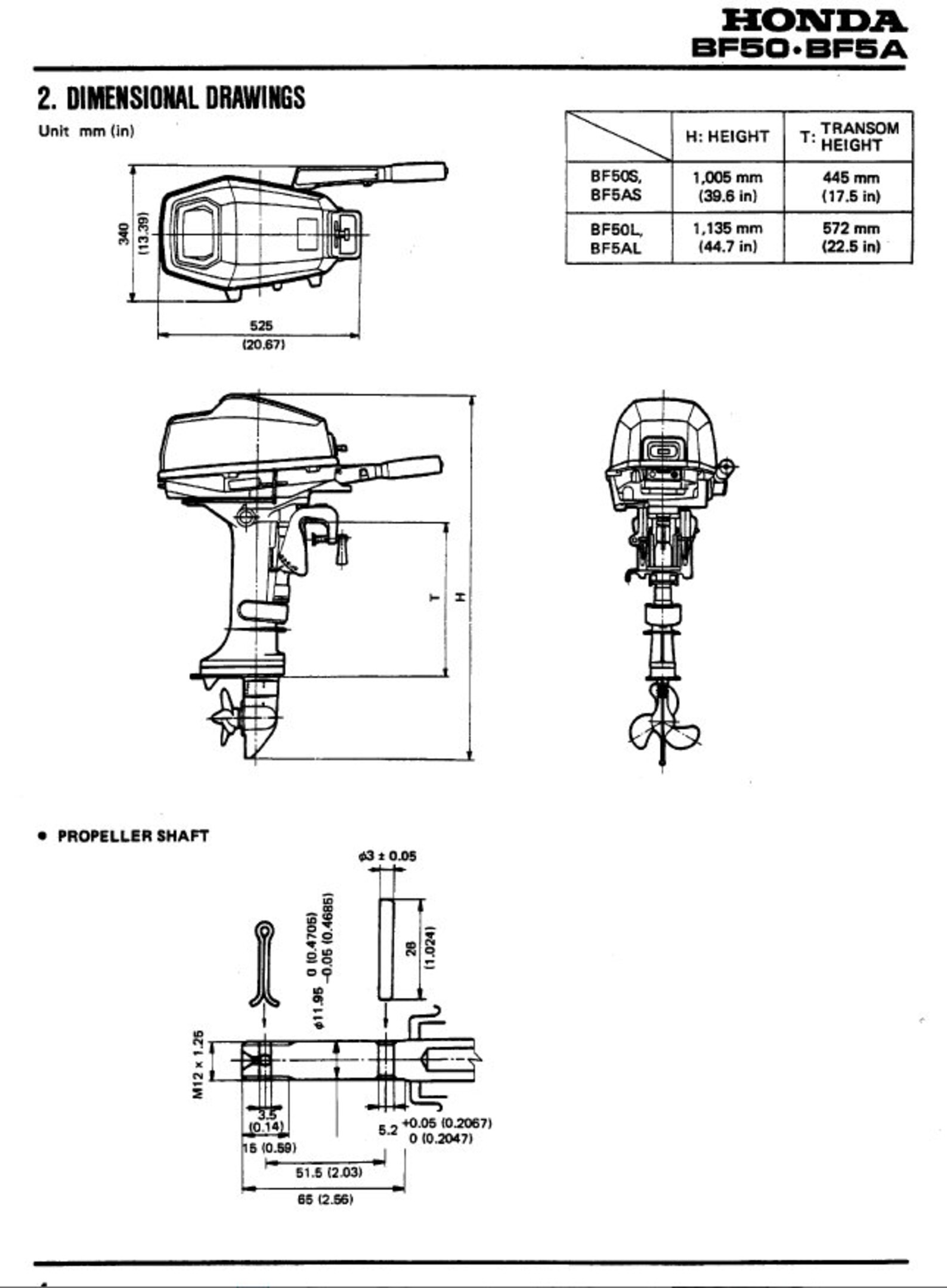 Honda BF5A BF50 Outboard Service Manual Immediate Download Etsy Canada
