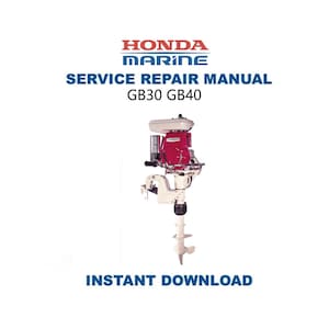 HONON GB30 GB40 Außenbordservice-Reparaturanleitung | Sofortiger digitaler Download | PDF-Datei