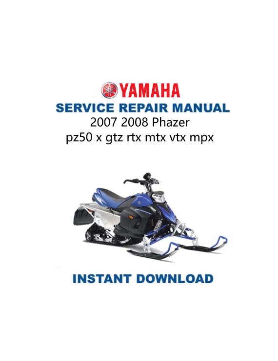Yamaha Phazer Service Manual | 2007-2008 Snowmobile Repair Guide