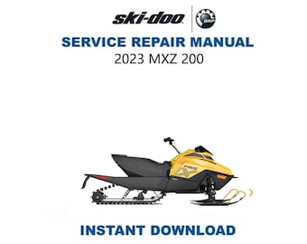 2023 Skidoo MXZ200 Servicemanual | Ski-Doo Reparationsguide | Direkt Digital Nedladdning | PDF
