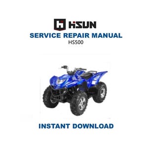 Manual de servicio del ATV HiSun HS500 / Guía de reparación del ATV / Descarga digital instantánea / PDF