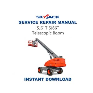 Skyjack SJ61T SJ66T Telescopic Boom Service Manual | Repair Guide | Instant Digital Download | PDF image 1