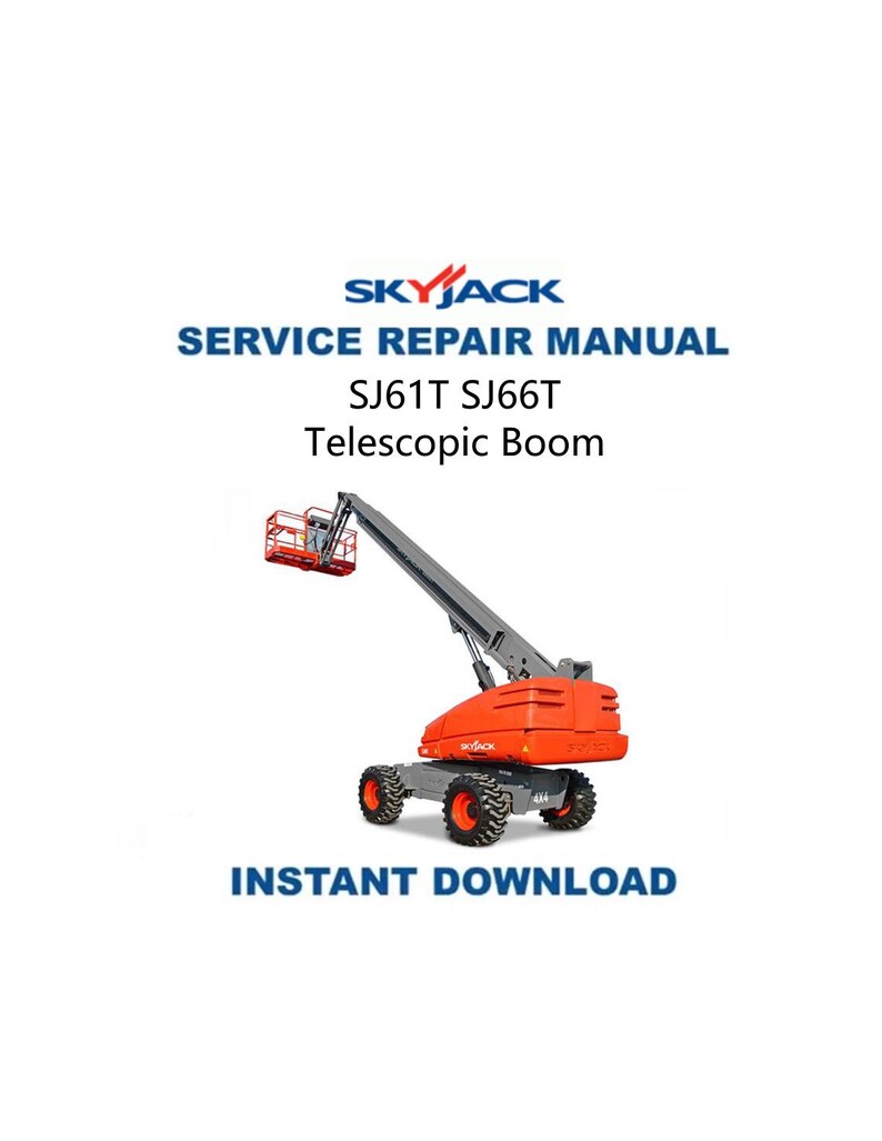 Skyjack SJ61T SJ66T Telescopic Boom Service Manual | Repair Guide | Instant Digital Download | PDF image 1