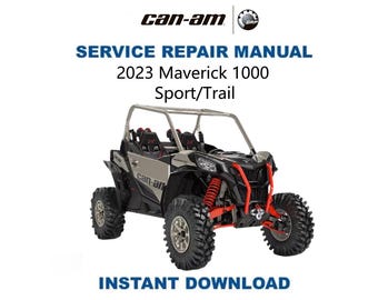 Manual de servicio Can-Am Maverick 1000 Sport Trail / Guía de reparación Can-Am 2023-2025 / Descarga digital instantánea / PDF