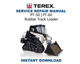 Manuale di assistenza / Guida alla riparazione per pala cingolata in gomma Terex PT 50 60 / Download digitale immediato / PDF