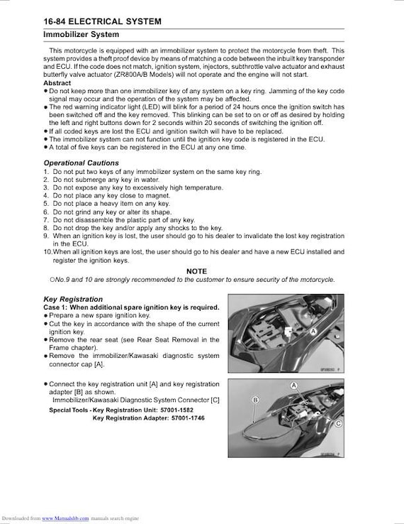2012-2016 Kawasaki Z 800 Service Manual | Motorcycle Repair Guide