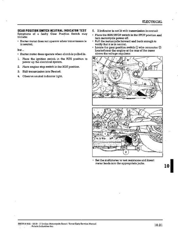 Indian Scout Service Manual | Scout Sixty | 2015-2024 Motorcycle