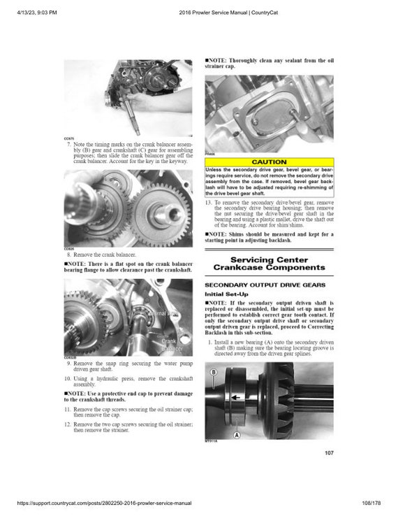 2016-2019 Arctic Cat Prowler HDX Service Manual | UTV Repair Guide