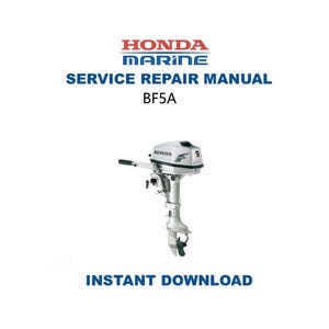 Manual de servicio Honda BF5A / Guía de reparación de motores fueraborda / Descarga digital instantánea / PDF
