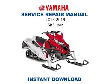 2015-2019 Yamaha SR Viper Service Manual | Snowmobile Repair Guide