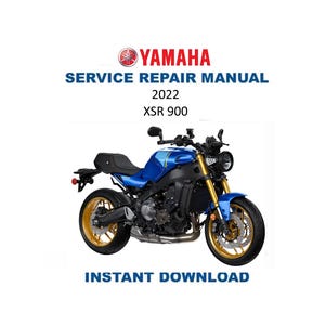 Yamaha 2025 XSR 900 Service Manual Maintenance Repair - Etsy