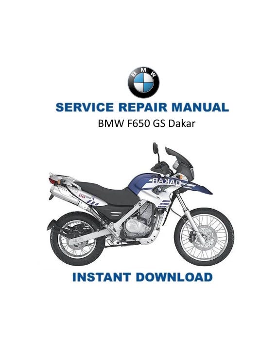 Manual de servicio BMW F650 GS Dakar K72 / Guía de reparación de