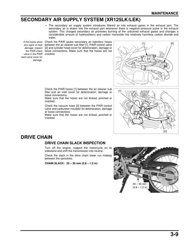 Honda XL125 XR125 XR150 Service Manual | 2012-2016 Motorcycle