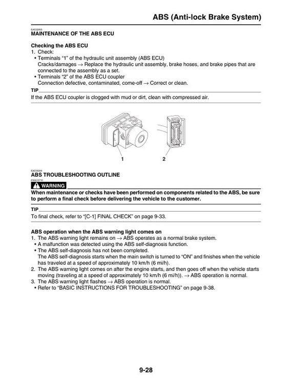 Yamaha MT10 FZ10 Service Manual | 2022-2025 MT-10 FZ-10 MT10SP