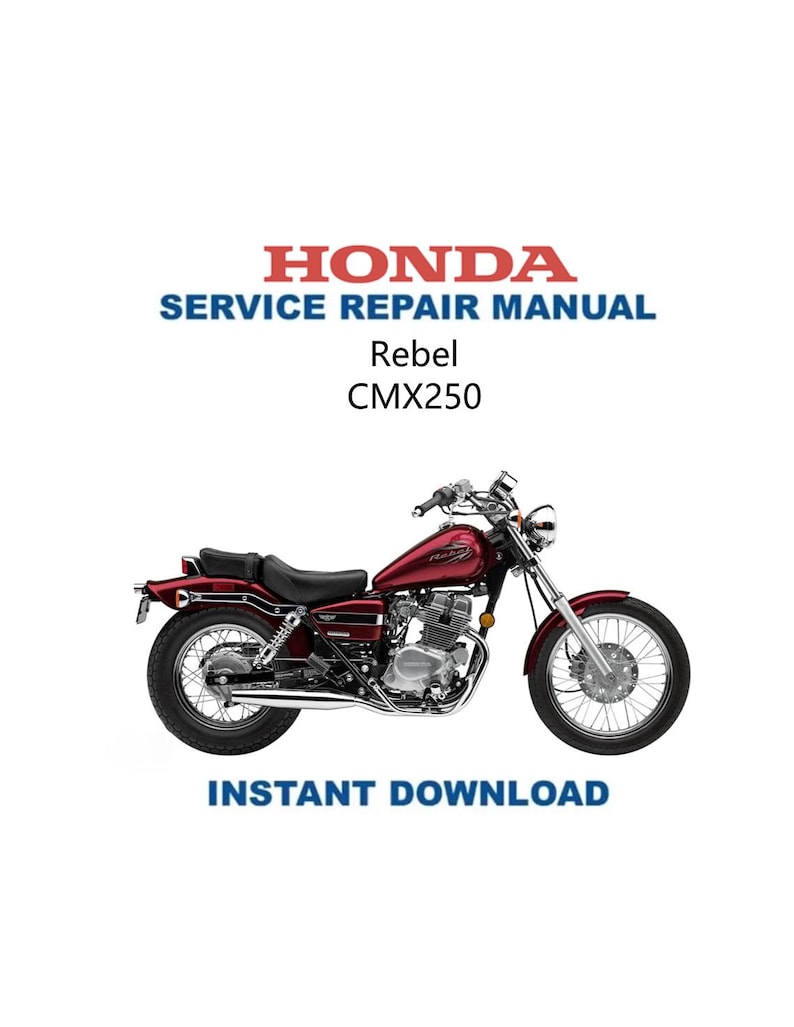 Honda Rebel CMX250 Service Manual | Motorcycle Repair Guide | Instant Digital Download | PDF - Etsy