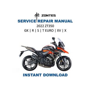 Onderhoudshandleiding Zontes ZT350 GK R S T Euro XV X | Gids voor motorreparaties 2022-2025 | Directe digitale download | Pdf