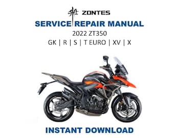 Onderhoudshandleiding Zontes ZT350 GK R S T Euro XV X | Gids voor motorreparaties 2022-2025 | Directe digitale download | Pdf
