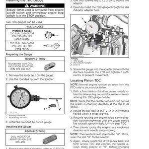 May include: Page from a manual titled "Section 05 ELECTRICAL SYSTEM" with instructions for installing a TDC gauge. Includes diagrams of tools and components, with text and numbered steps for the procedure.