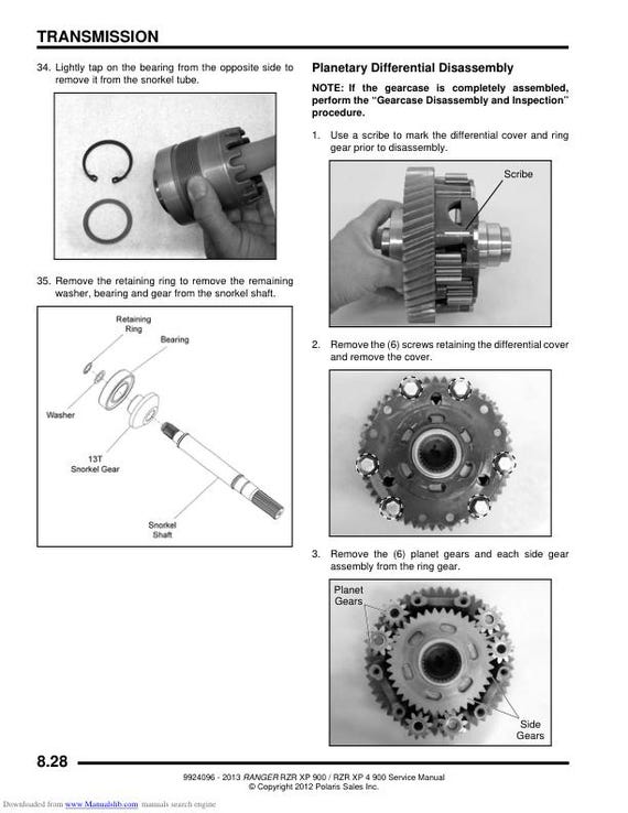 Polaris RZR 900 Service Manual | EPS XP XP4 | 2013-2016 Utv Repair