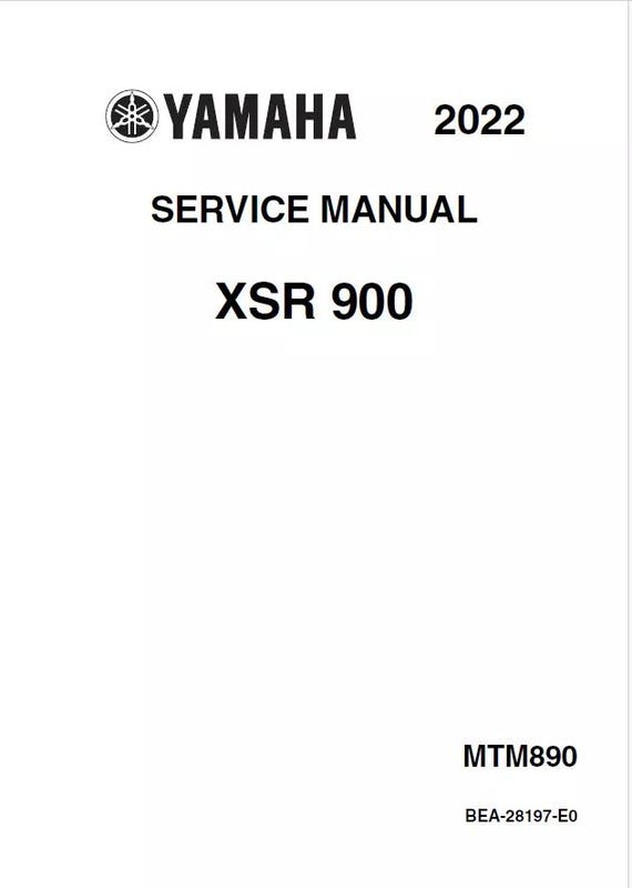 XSR900 サービスマニュアル YAMAHA（ヤマハ） YAMAHA XSR900('24-) サービスマニュアル QQS-CLT