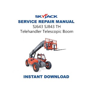 Manual de servicio de la pluma telescópica del manipulador telescópico Skyjack SJ 643 843 / Guía de reparación de los manipuladores telescópicos SJ643 y SJ843 / Descarga digital instantánea / PDF