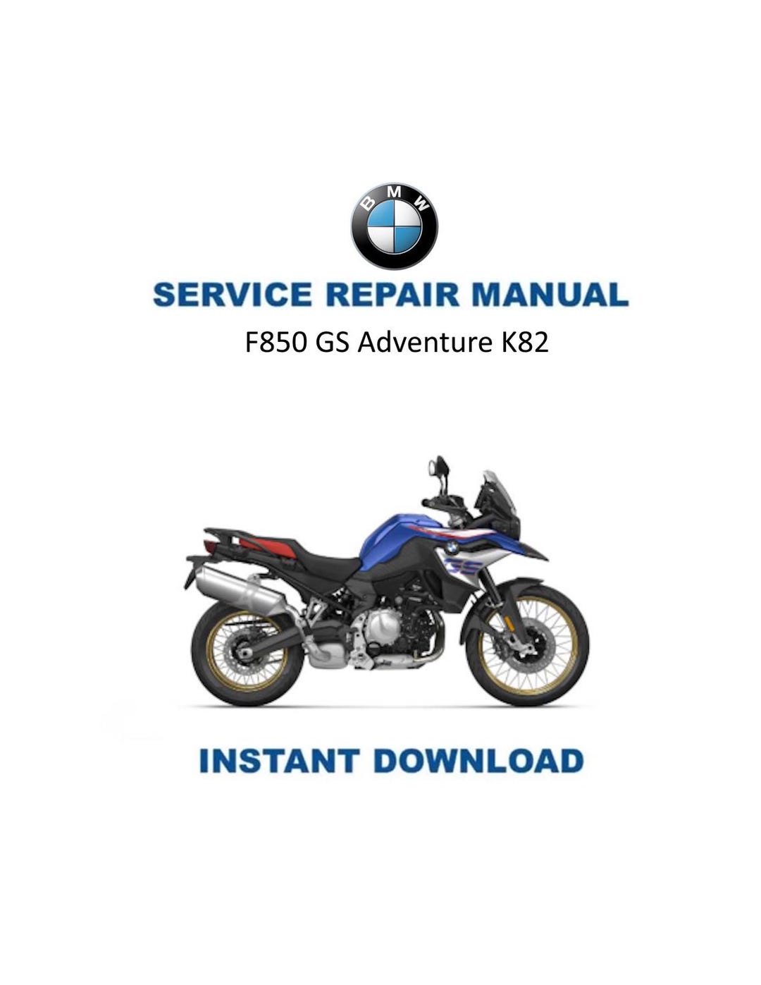 BMW F 850 GS Adventure K82 Service Manual | 2019-2024 F850