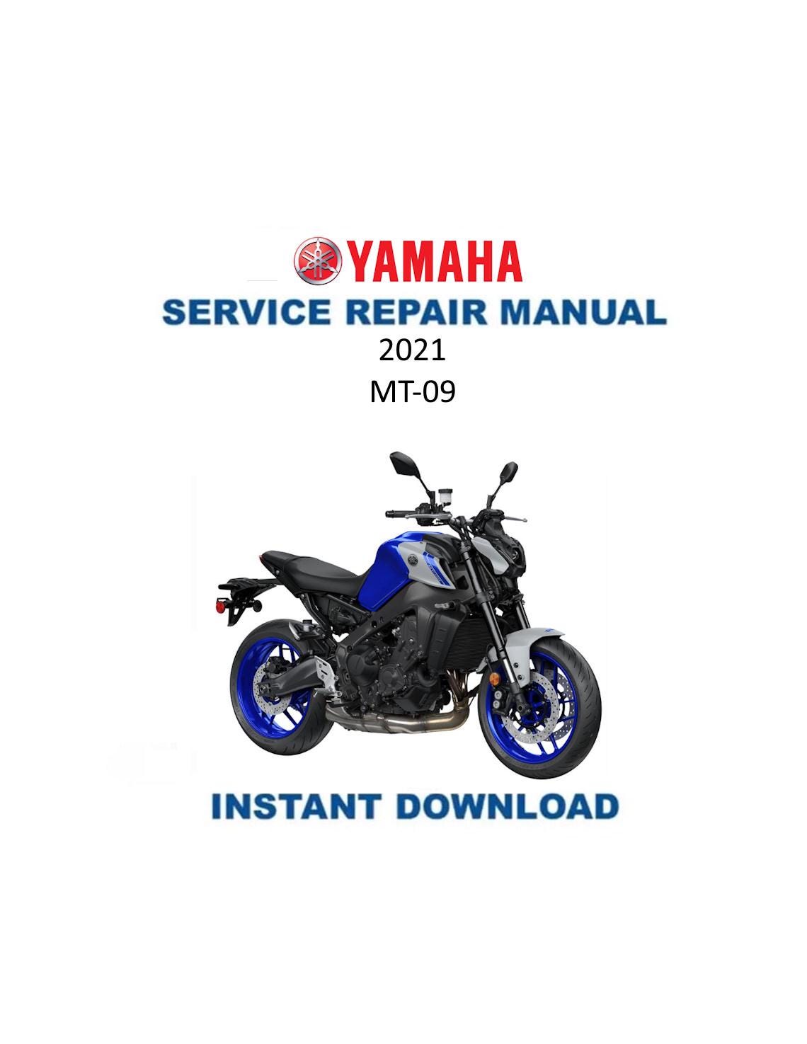 Yamaha MT-09 FZ-09 Service Repair Manual 2021-2024 (PDF Download