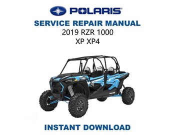 Polaris RZR XP 1000 Service Manual | 2019-2023 UTV Repair Guide | Instant Digital Download | Pdf