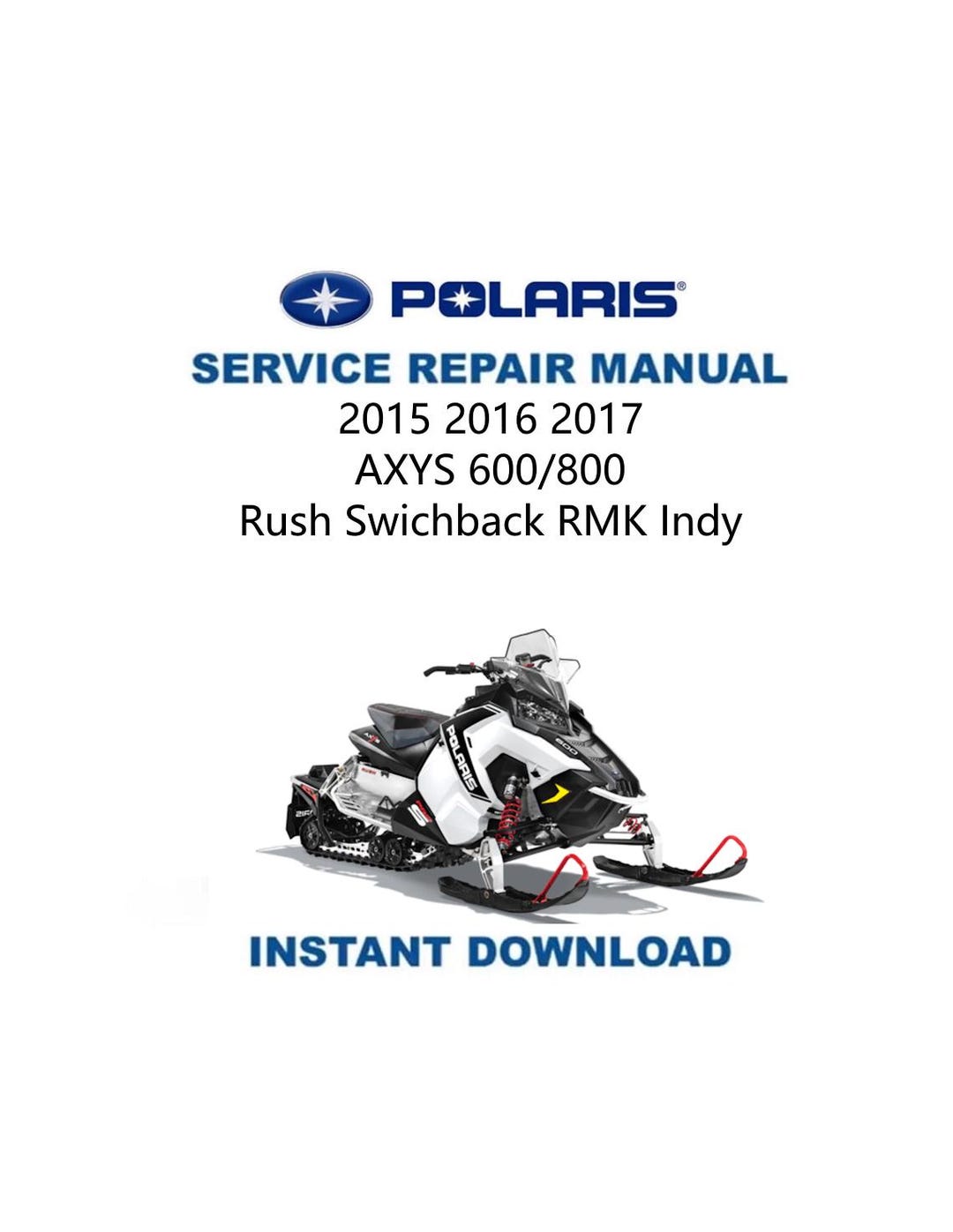Polaris AXYS 600 800 Service Manual | 2015-2017 Snowmobile Repair