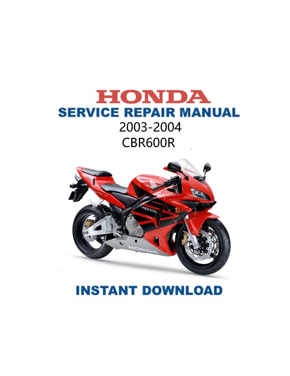 Honda CBR600RR Service Manual | 2003-2004 CBR 600 R Motorcycle