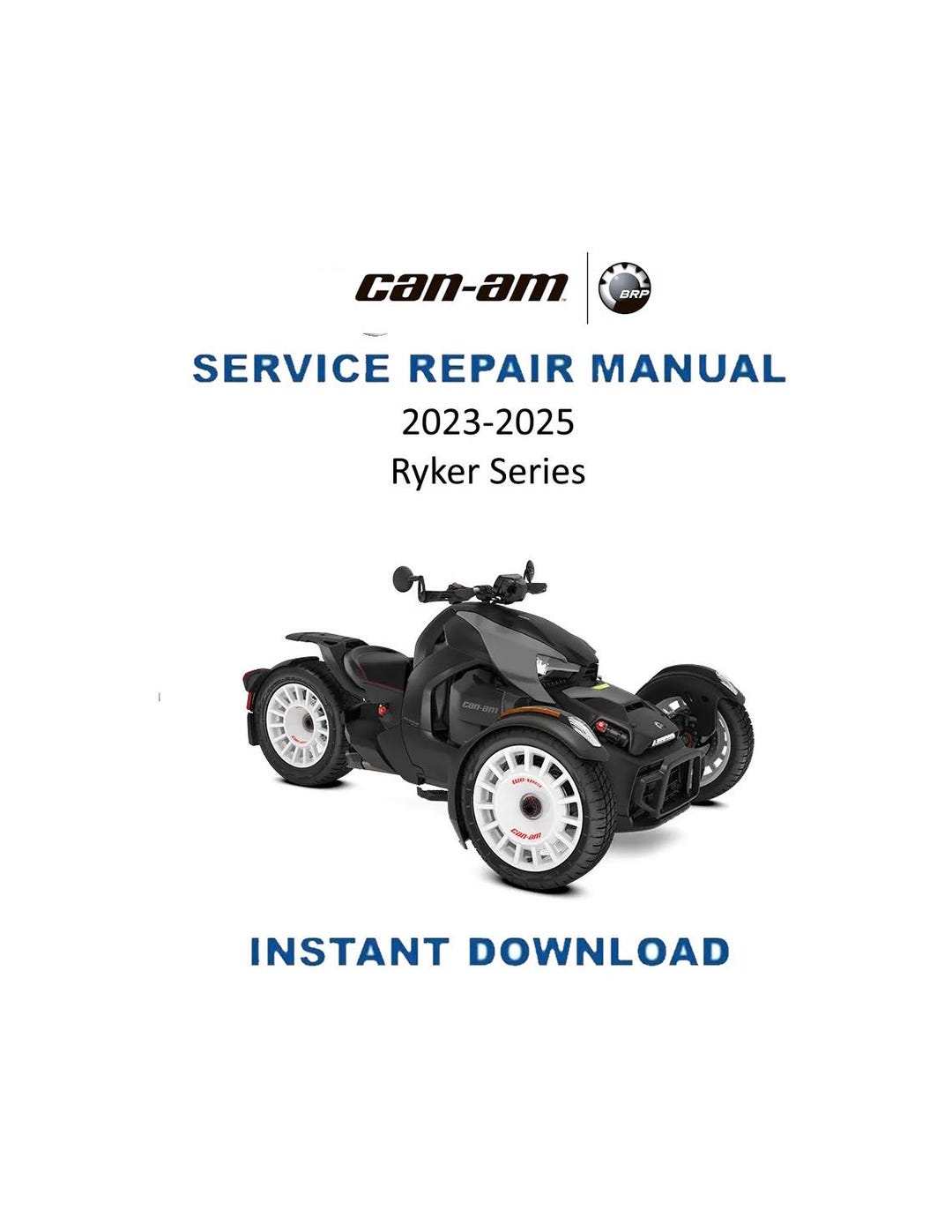 Can Am Ryker Series Service Manual | 2023-2025 Motorcycle Repair