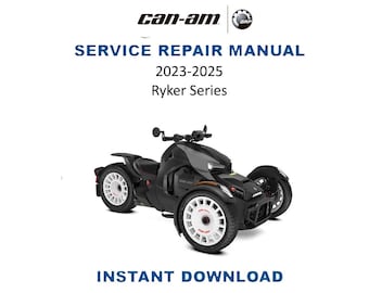 Manual de servicio de la serie Can-Am Ryker / Guía de reparación de motocicletas 2023-2025 / Descarga digital instantánea / PDF