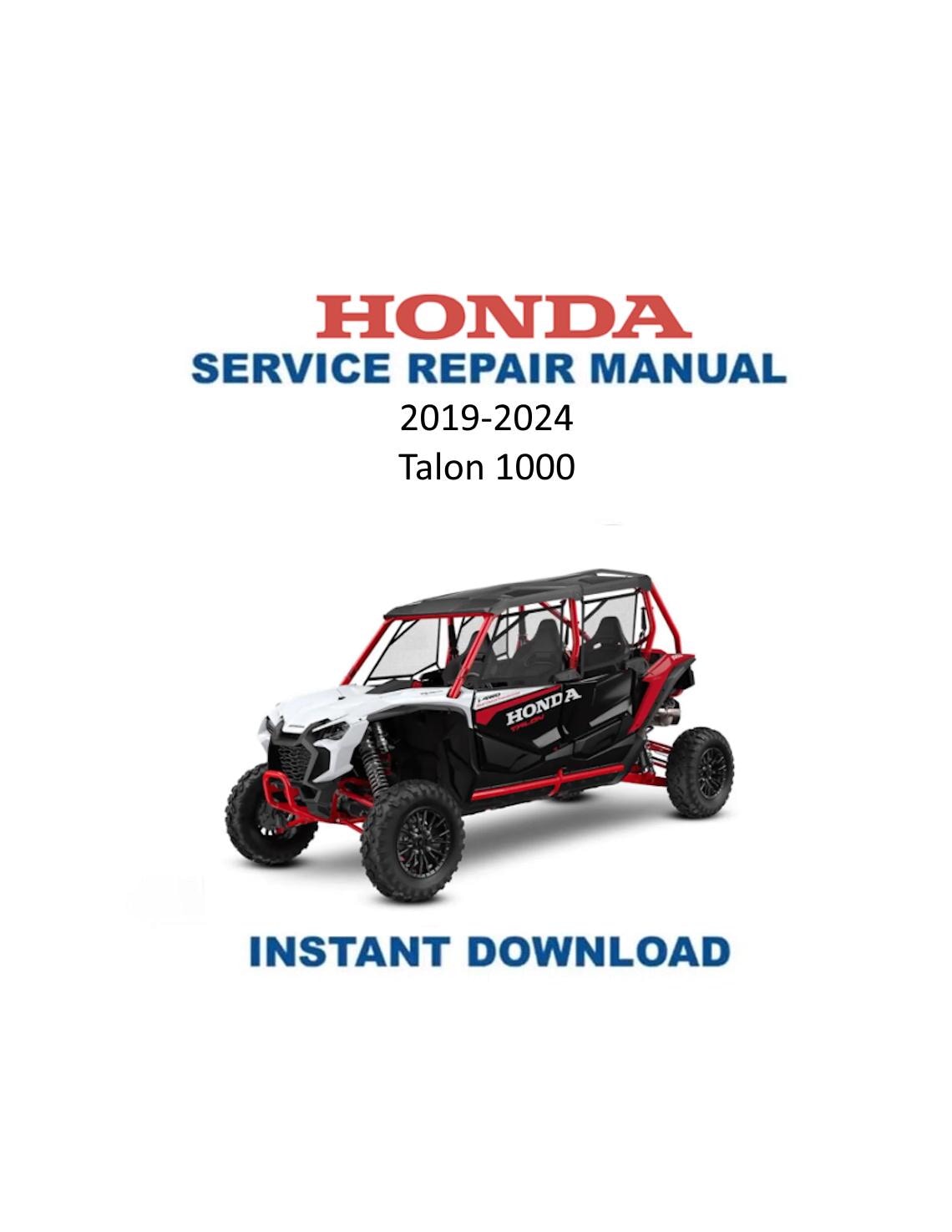 Honda Talon 1000 Service Manual | 2019–2024 UTV Repair Guide