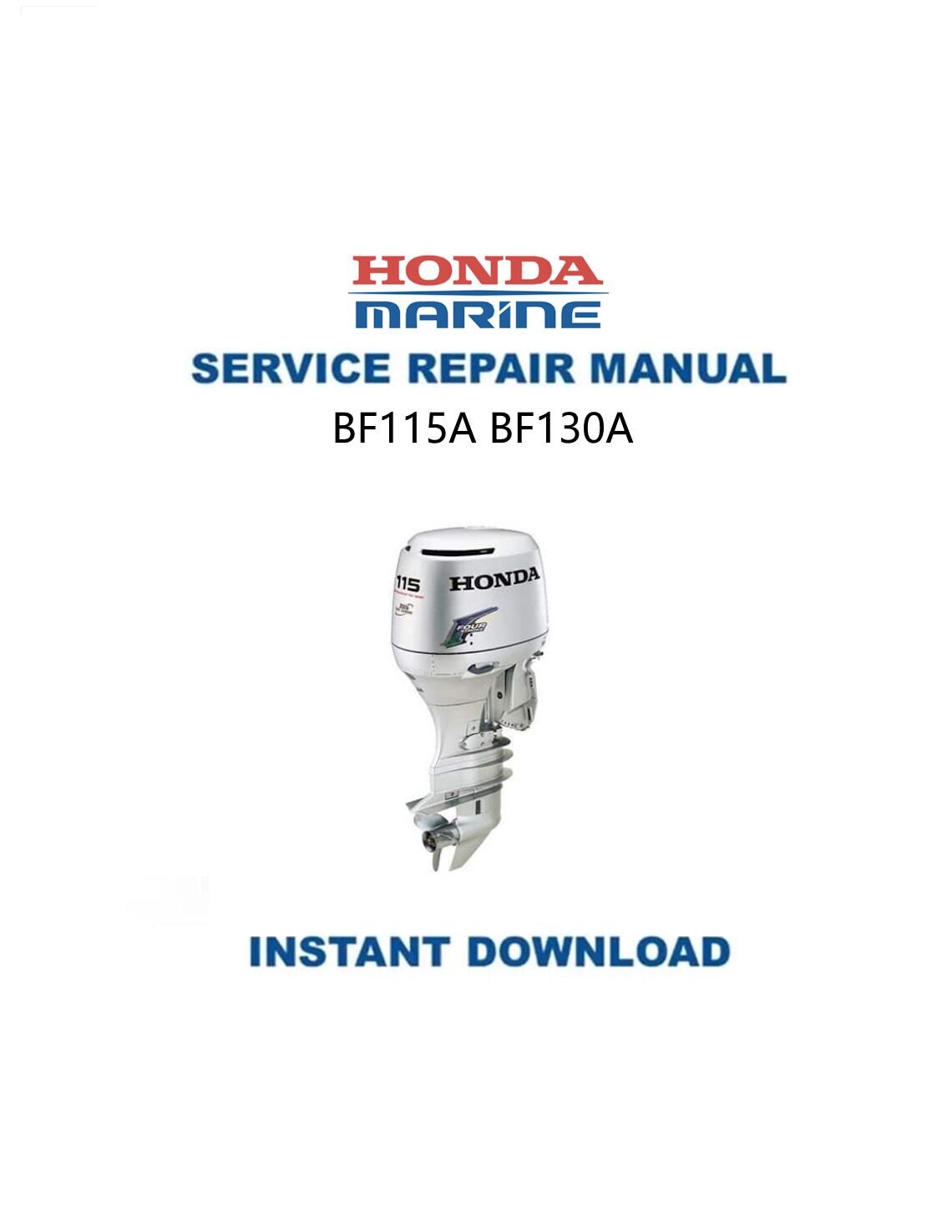 Honda BF115A BF130A サービスマニュアル | 船外機修理ガイド
