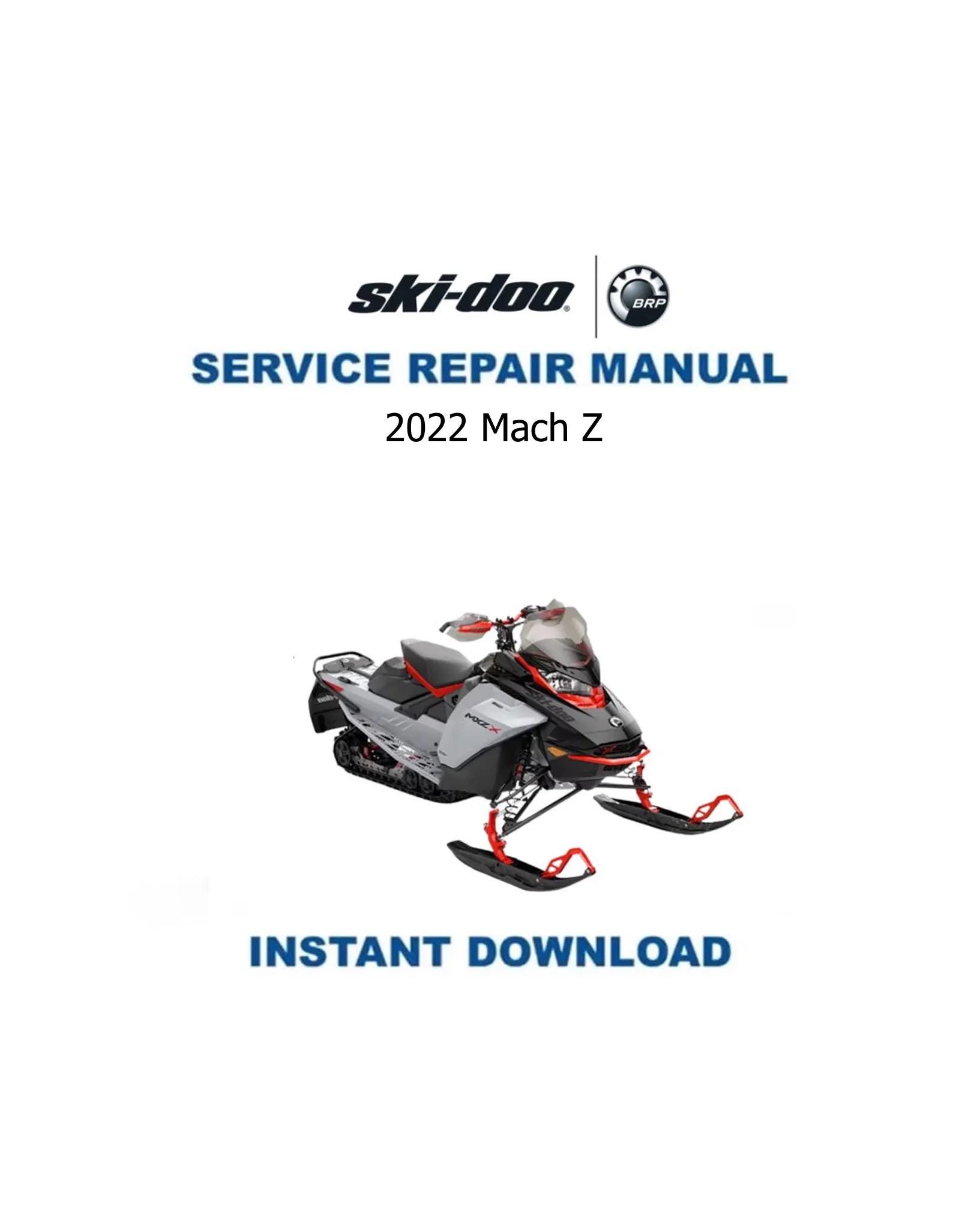 2022 Skidoo Mach Z Service Manual | Snowmobile Repair Guide